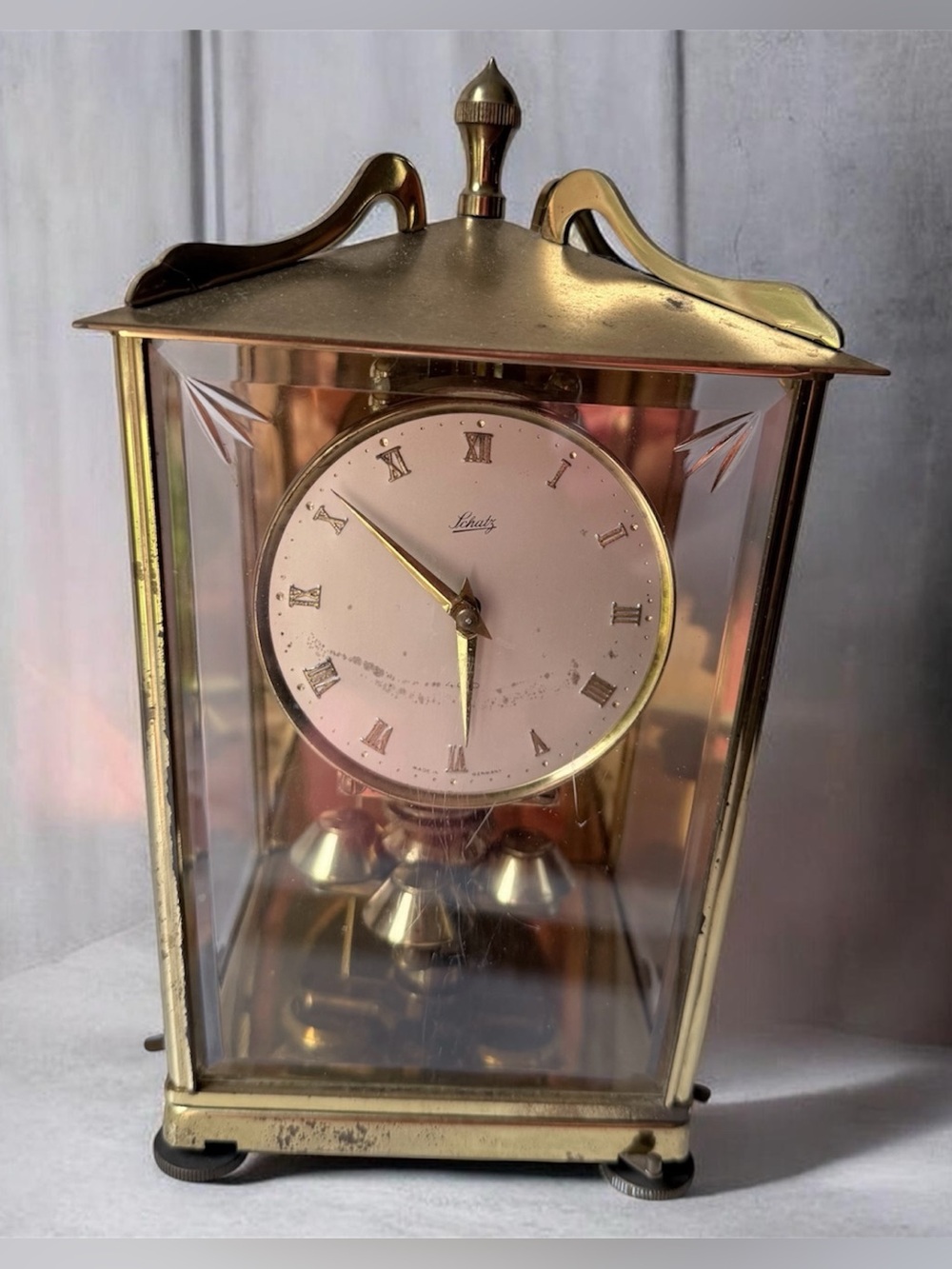 vintage Schatz & Söhne "London Coach" 400-day anniversary torsion clock Germany